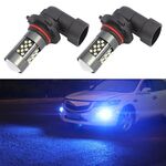 1 paio di fendinebbia a LED per auto stroboscopiche 9006 12V 7W (luce blu ghiaccio)