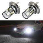1 paio di fendinebbia a LED per auto stroboscopiche H7 12V 7W (luce bianca)
