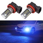 1 paio di fendinebbia a LED per auto stroboscopiche H11 12V 7W (luce blu ghiaccio)