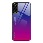 Per Samsung Galaxy S22 + 5G Custodia in vetro a colori sfumati (da viola a rosso)