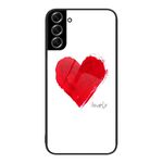 Custodia per telefono in vetro colorato colorato Samsung Galaxy S22+ 5G (Amore)