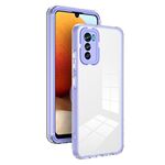 Per Motorola Moto G42 3 in 1 Custodia per telefono con cornice per PC a colori TPU trasparente (viola)