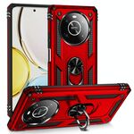 Custodia per telefono antiurto in TPU + PC per Honor X9 con supporto girevole a 360 gradi (rosso)