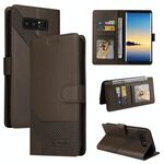 Per Samsung Galaxy Note8 GQUTROBE Custodia per telefono in pelle magnetica con sensazione di pelle (marrone)