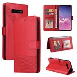 Per Samsung Galaxy S10+ GQ UTROBE Custodia in pelle magnetica per telefono (rosso)