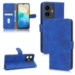 Per vivo Y77 Global Skin Feel Magnetic Flip Custodia in pelle per telefono (blu)