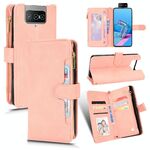 Per ASUS Zenfone 7 Pro ZS671KS Custodia per telefono in pelle con cerniera litchi Texture (rosa)