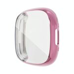Per Fitbit Versa 4 / Sense 2 Custodia per orologio in TPU galvanico a copertura totale (oro rosa)