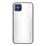 Per Huawei nova 8 SE Custodia per telefono TPU in vetro sfumato con texture (bianca)