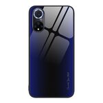 Per Huawei nova 9 Custodia per telefono TPU in vetro sfumato con texture (blu scuro)