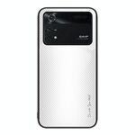 Per Xiaomi Poco M4 Pro Custodia per telefono TPU in vetro sfumato (bianco)