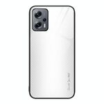 Per Xiaomi Redmi Note 11T Pro Custodia per telefono TPU in vetro sfumato (bianco)