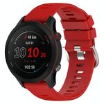 Per Garmin Forerunner255 22mm Cinturino in silicone strutturato a croce (rosso)