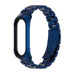 Per Xiaomi Mi Band 6 / 6 NFC MIJOBS TF2 Cinturino in acciaio inossidabile con tre perline (blu)