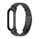 Per Xiaomi Mi Band 6 / 6 NFC MIJOBS TF2 Cinturino in acciaio inossidabile con tre perline (nero)