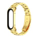 Per Xiaomi Mi Band 6 / 6 NFC MIJOBS TF2 Cinturino in acciaio inossidabile con tre perline (oro)