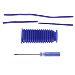 3 in 1 tubo flessibile in velluto strisce per tubi flessibili per spazzole per pavimenti in velluto morbido per Dyson V7 / V8 / V10 / V11