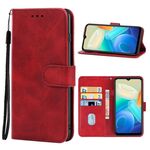 Per vivo Y02s / Y16 Custodia per telefono in pelle (rossa)