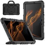 Per Samsung Galaxy Tab S8 / S7 Supporto per bracciale in silicone + Custodia per tablet PC (nero)