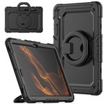 Per Samsung Galaxy Tab S8 + / S7 + Supporto per bracciale in silicone + Custodia per tablet PC (nero)