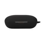 Custodia protettiva in silicone per auricolari Bluetooth tinta unita con moschettone per Skullcandy Push Active (nero)