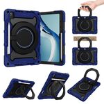 Per Huawei MatePad Pro 12.6 2021 Custodia per tablet in silicone + PC a contrasto color armatura (blu navy)