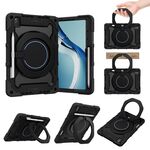 Per Huawei MatePad Pro 12.6 2021 Custodia per tablet in silicone + PC a contrasto color armatura (nero)