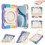 Per Huawei MatePad Pro 12.6 2021 Custodia per tablet in silicone + PC a contrasto color armatura (rosa colorato)