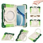 Per Huawei MatePad Pro 12.6 2021 Custodia per tablet in silicone + PC a contrasto color armatura (verde colorato)