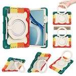 Per Huawei MatePad Pro 12.6 2021 Custodia per tablet in silicone + PC a contrasto color armatura (rosso colorato)