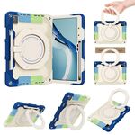 Per Huawei MatePad Pro 12.6 2021 Custodia per tablet in silicone + PC a contrasto color armatura (blu colorato)