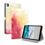 Per Nokia T10 Custodia per tablet in pelle con motivo ad acquerello (Spring Cherry)