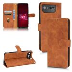 Per Asus ROG Phone 6 Custodia per cellulare magnetica in pelle con vibrazione (marrone)
