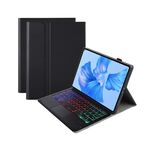Per Huawei MatePad Pro 11 2022 AHW12-AS Custodia in pelle per tablet con tastiera Bluetooth staccabile con retroilluminazione (nero)