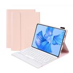 Per Huawei MatePad Pro 11 2022 AHW12-B Custodia in pelle per tablet con tastiera Bluetooth staccabile (rosa)
