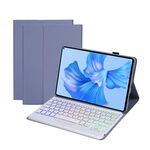 Per Huawei MatePad Pro 11 2022 AHW12-BS Tastiera Bluetooth staccabile con retroilluminazione Custodia in pelle per tablet (viola)