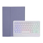 OP12-BS Pelle di agnello Texture Custodia in pelle ultrasottile con tastiera Bluetooth con retroilluminazione per OPPO Pad Air 10,4 pollici (viola)