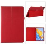 Custodia per tablet in pelle con texture Litchi per Honor Pad 8 con supporto (rosso)