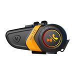 Casco da moto Chiamata Musica Navigazione Cuffie Bluetooth, Colore: Giallo (Microfono a tubo morbido)