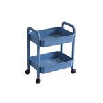 Scaffale portaoggetti per carrello Scaffale per snack mobile multistrato (blu)