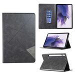 Per Samsung Galaxy Tab S7 FE/Tab S7+/Tab S8+ Custodia per tablet in pelle prismatica (nero)
