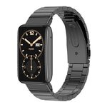 Per Xiaomi Mi Band 7 Pro Mijobs Cinturino in metallo in acciaio inossidabile di bambù (nero)