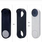 Custodia protettiva in silicone per campanello per Google Nest Hello versione batteria campanello (nero)