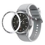 Per Samsung Galaxy Watch 46mm Water Ghost Anello con castone in acciaio inossidabile (argento)