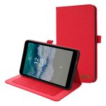 Per Nokia T10 Tessuto PU + TPU Custodia in pelle per tablet (rosso)