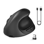 Mouse da gioco ergonomico verticale ricaricabile wireless X10 2.4G (nero)