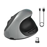 Mouse da gioco ergonomico verticale ricaricabile wireless X10 2.4G (grigio)