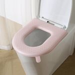 Sedile WC lavabile impermeabile ispessito per uso domestico, colore: rosa