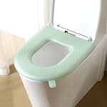 Sedile WC lavabile impermeabile ispessito per uso domestico, colore: verde