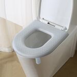 Sedile WC lavabile impermeabile ispessito per uso domestico, colore: grigio